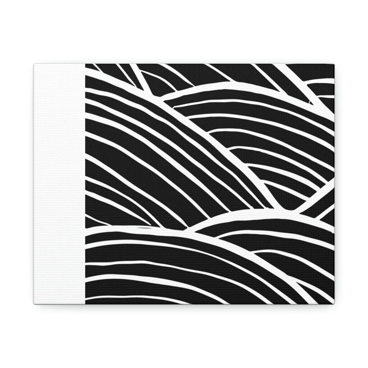 Ivy Bronx Black and White Pattern Unframed Illustration Wayfair